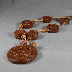 Artist Made Necklace - Ceramic - Handmade - Signed.